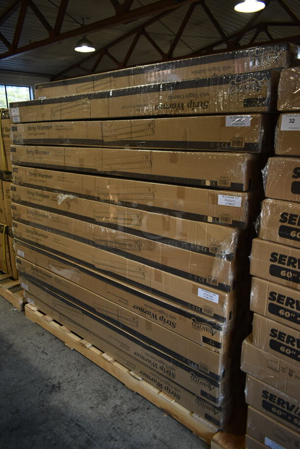 PALLET LOT of 47 BRAND NEW SCRATCH AND DENT! ServIt 423SW72TCP Stainless Steel Commercial 72" High Wattage Strip Warmer with On/Off Toggle Controls and Cord. Stock Picture Used as Gallery. 47 Times Your Bid! - Image 2 of 6