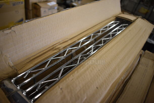 ALL ONE MONEY! Lot of 2 BRAND NEW IN BOX! Advance Tabco Chrome Finish Wire Shelves. 60x24x1.5 - Image 2 of 4