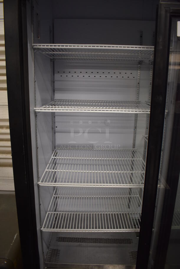 QBD CD45S Metal Commercial 2 Door Reach In Cooler Merchandiser w/ Poly Coated Racks. 115 Volts, 1 Phase. 52x29x79. Tested and Working! - Image 5 of 9