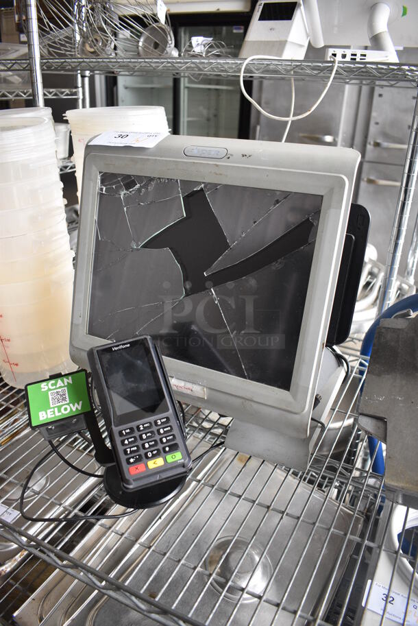 PAR 15" POS Monitor w/ Verifone Credit Card Reader - Image 3 of 6