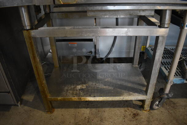 2012 Alto Shaam 10.10 ES Stainless Steel Commercial Natural Gas Powered Convection Oven w/ View Through Door on Metal Equipment Stand w/ Commercial Casters. 208-240 Volts, 3 Phase. 42x32x67 - Image 7 of 7