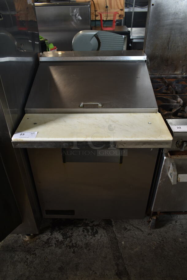 True TSSU-27-12M-B Stainless Steel Commercial Sandwich Salad Prep Table Bain Marie Mega Top on Commercial Casters. 115 Volts, 1 Phase. Tested and Working!