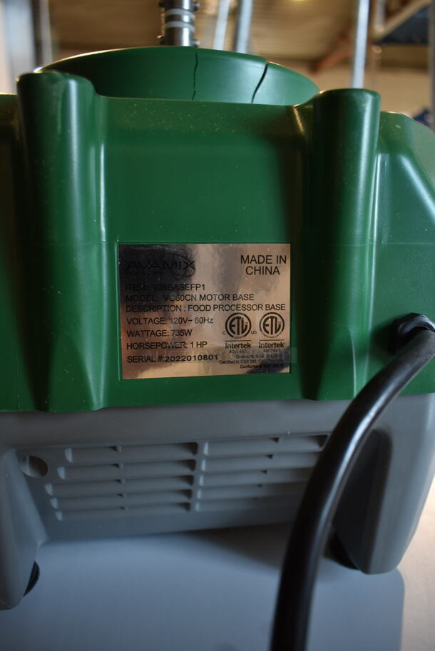 AvaMix VC60CN Revolution 928BASEFP1 Motor Base with Pulse Button for 1 hp Food Processors. 120 Volts, 1 Phase. Tested and Does Not Power On - Image 8 of 8