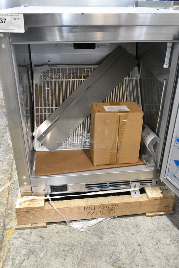 BRAND NEW SCRATCH AND DENT! Beverage Air WTF27AHC Stainless Steel Commercial Single Door Undercounter Freezer. 115 Volts, 1 Phase. Tested and Working! - Image 3 of 7