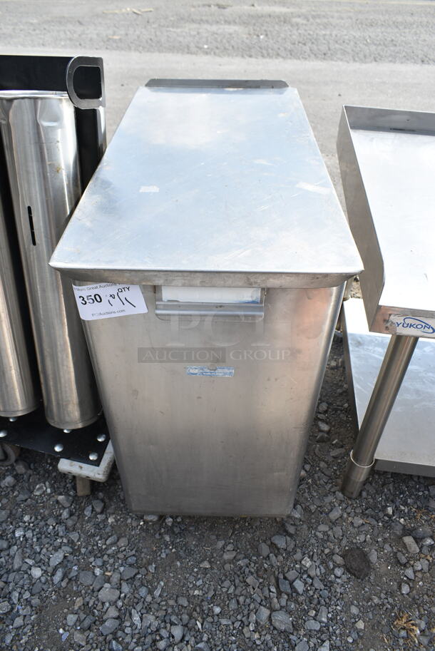 Stainless Steel Ingredient Bin on Commercial Casters.   - Image 1 of 6