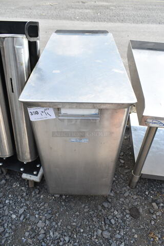Stainless Steel Ingredient Bin on Commercial Casters.  