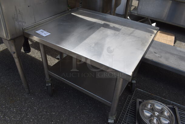 Stainless Steel Commercial Equipment Stand w/ Metal Under Shelf on Commercial Casters. - Image 2 of 3