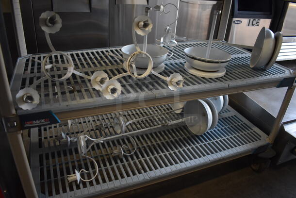ALL ONE MONEY! Lot of 6 White Metal Candle Holders. Includes 11x10x29 - Image 3 of 4