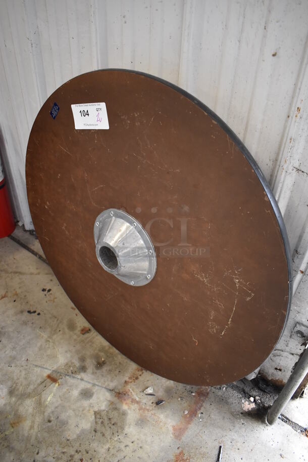 2 Black Round Tabletops. 30x30x1, 24x24x1. 2 Times Your Bid!