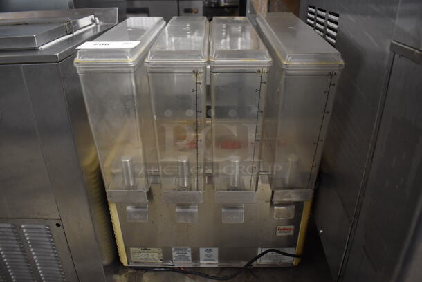 Crathco E47-4 Stainless Steel Commercial Countertop 4 Hopper Refrigerated Beverage Machine. 115 Volts, 1 Phase. 20x16x25. Tested and Does Not Power On