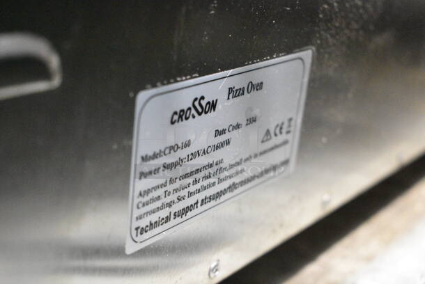 2023 Crosson CPO-160 Stainless Steel Commercial Countertop Electric Powered Pizza Oven w/ Broken Cooking Stone. 120 Volts, 1 Phase. Tested and Working! - Image 6 of 6