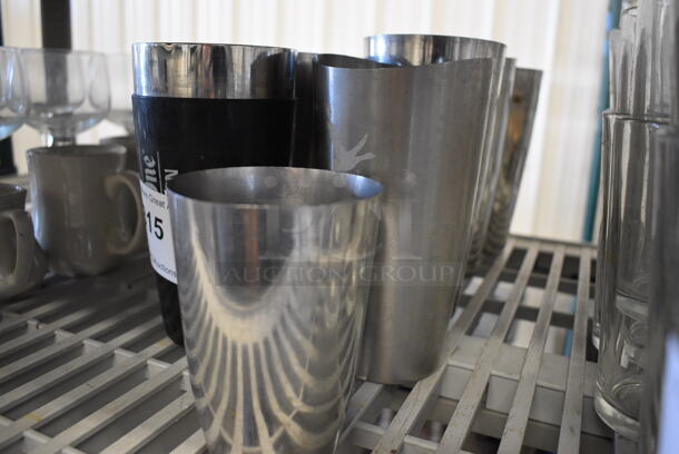 9 Various Metal Mixing Glasses. Includes 3.75x3.75x6.75. 9 Times Your Bid! - Image 3 of 3