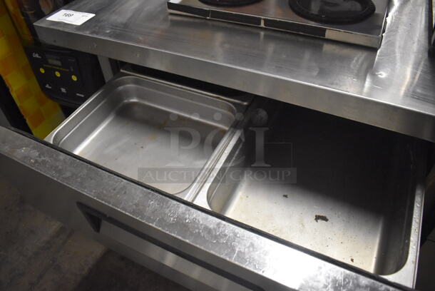 Atosa Stainless Steel Commercial 4 Drawer Chef Base on Commercial Casters. 115 Volts, 1 Phase. 76x32x26. Tested and Does Not Power On - Image 4 of 5
