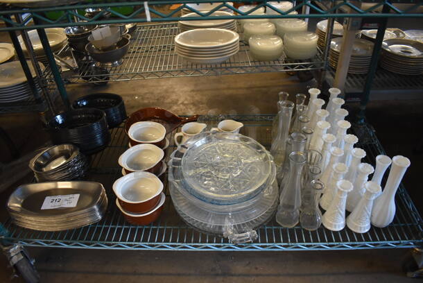 ALL ONE MONEY! Tier Lot of Various Items Including Metal Dishes, Ceramic Bowls and Vases - Image 2 of 9