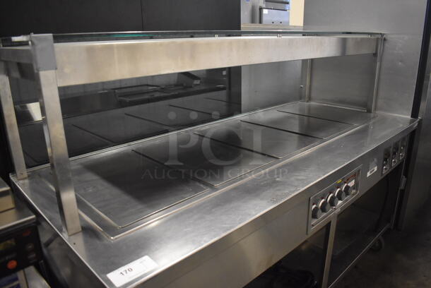 Wells Stainless Steel Commercial Warming Prep Station w. Under Shelf and Sneeze Guard on Commercial Casters. 240 Volts, 3 Phase. 79x33x57 - Image 2 of 8
