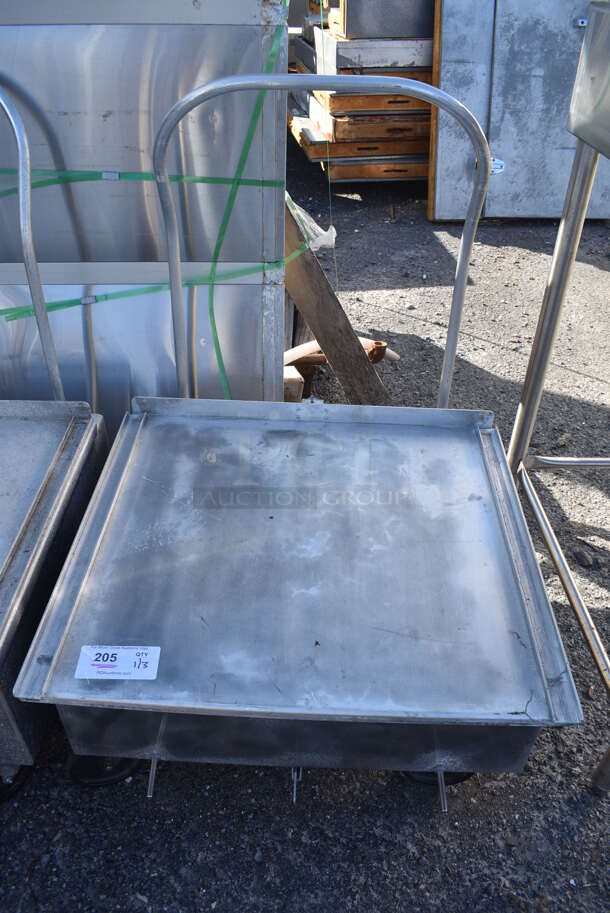 Metal Commercial Dolly w/ Push Handle on Commercial Casters. 27x32x39 - Image 1 of 4