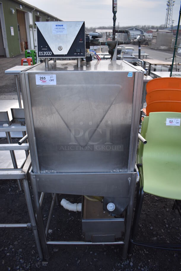 2013 Ecolab ES-2000 Stainless Steel Commercial Straight Pass Through Dishwasher. Goes GREAT w/ Lots 260 and 271! 115 Volts, 1 Phase. 30x30x67 - Image 1 of 9