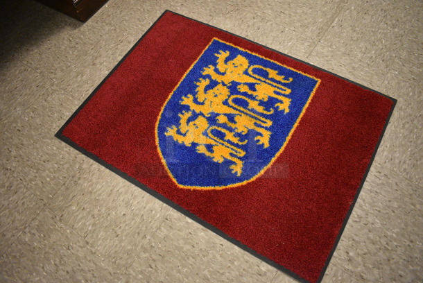 STUNNING! Medieval Lion Crest Floor Mat with Rubber Backing - Image 3 of 4