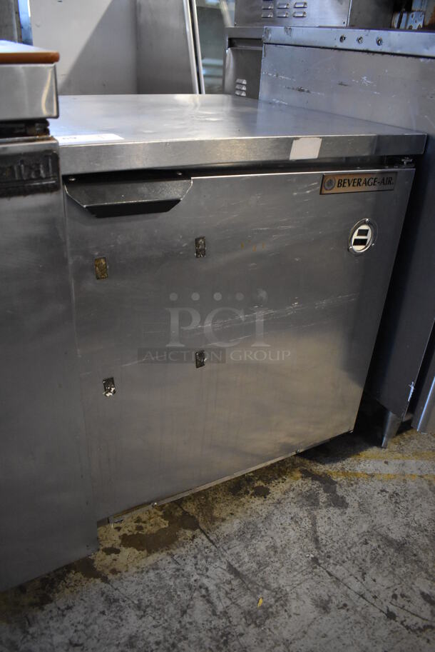 Beverage Air Stainless Steel Commercial Single Door Undercounter Cooler. 115 Volts, 1 Phase. 27x30x30.5. Tested and Working! - Image 3 of 5