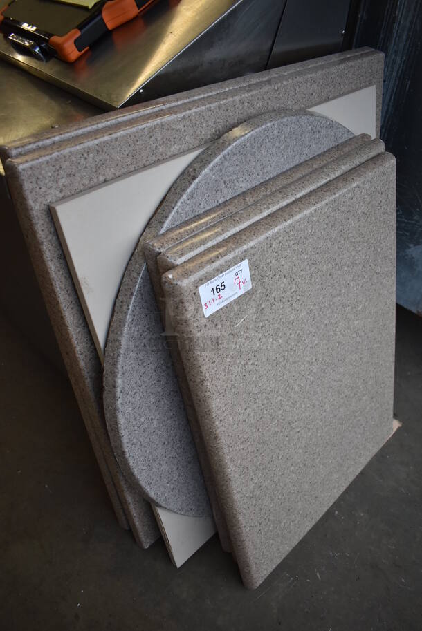 7 Various Tabletops. 24x31x1, 36x36x1, 32x34x1, 35x35x1. 7 Times Your Bid! - Image 2 of 6