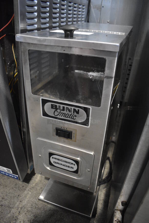Bunn Model G-9 Stainless Steel Commercial Countertop Coffee Bean Grinder. 120 Volts, 1 Phase. 8x18x23. Tested and Powers On But Parts Do Not Move - Image 2 of 5