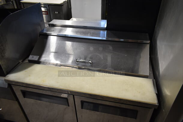 Turbo Air MST-48 Stainless Steel Commercial Sandwich Salad Prep Table Bain Marie Mega Top on Commercial Casters. 115 Volts, 1 Phase. Tested and Working! - Image 2 of 6