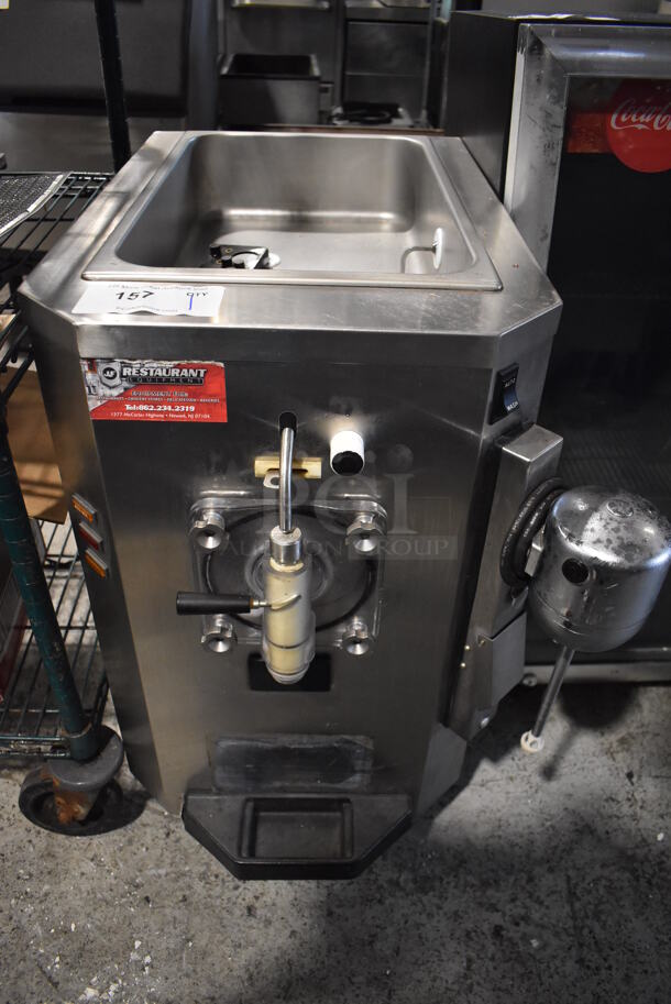 Taylor 430-12 Stainless Steel Commercial Countertop Air Cooled Single Flavor Frozen Beverage Machine w/ Drink Mixing Attachment. 115 Volts, 1 Phase. 21x28x29
