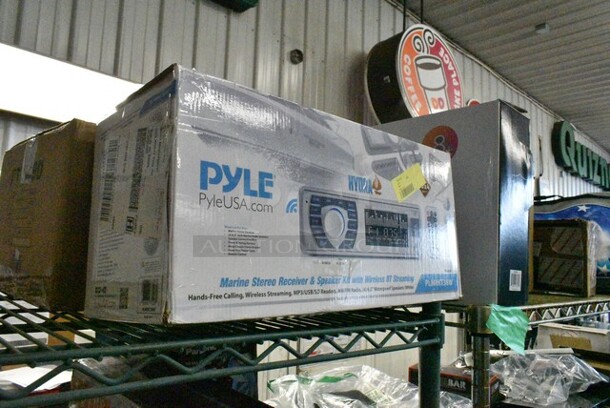 7 Various Items Including SereneLife AZPHSPAMT22 Portable Spa Bubble Bath Massager, Pyle Unit, 2 Metal Stock Pots, Pyle PT-649D Dual Cassette Deck, Pyle PPBCM92 Wireless Camera, Pyle PLMRKT38W Marine Stereo Receiver and Speaker Kit. 7 Times Your Bid!  - Image 10 of 12