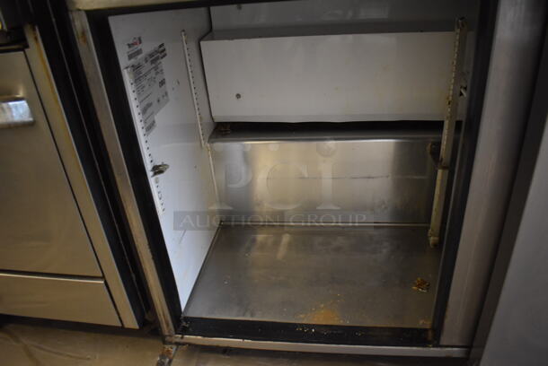 2013 True TSSU-72-30M-B-ST Stainless Steel Commercial Sandwich Salad Prep Table Bain Marie Mega Top on Commercial Casters. Missing Door. 115 Volts, 1 Phase. 72x35x44. Tested and Powers On But Does Not Get Cold - Image 6 of 8