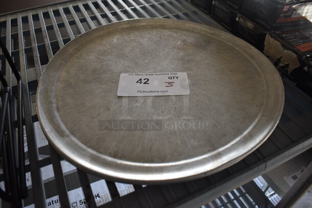 3 Metal Round Pizza Pans. 14x14x1. 3 Times Your Bid!