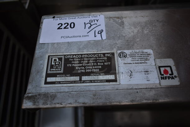 6' Dreaco Stainless Steel Commercial Grease Hood.  - Image 3 of 5