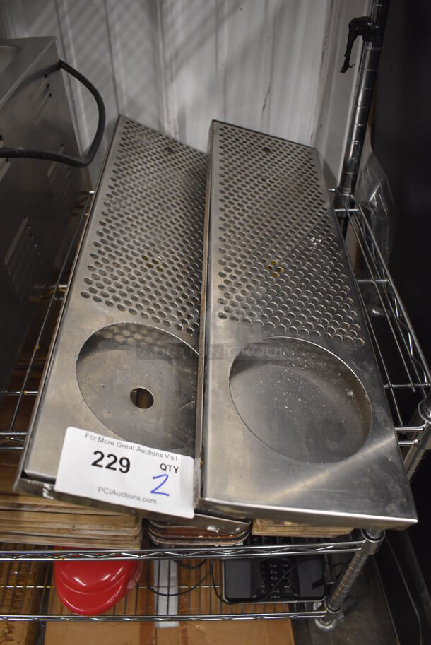 2 Stainless Steel Drip Trays. 7x24x3. 2 RDFW-1200NP