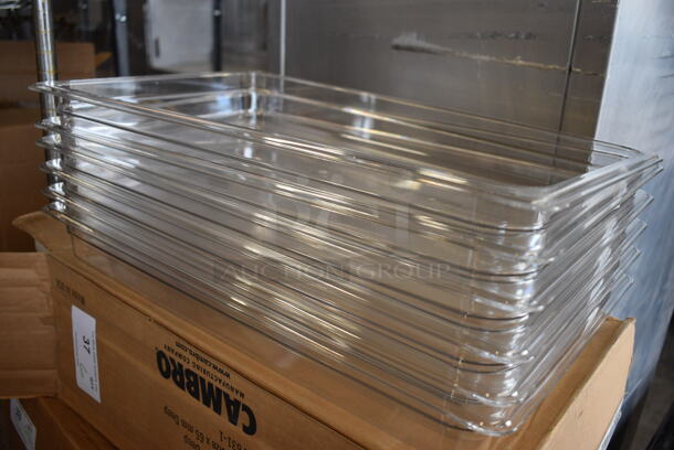 ALL ONE MONEY! Lot of 6 BRAND NEW IN BOX! Cambro Clear Poly Full Size Drop In Bins! 1/1x2 - Image 2 of 4