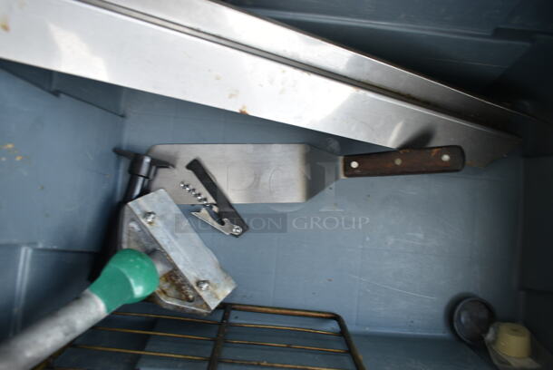 ALL ONE MONEY! Lot of Various Items Including Stainless Steel Drop In Bins, Gaskets and Silverware Cups in Blue Poly Bin - Image 7 of 10