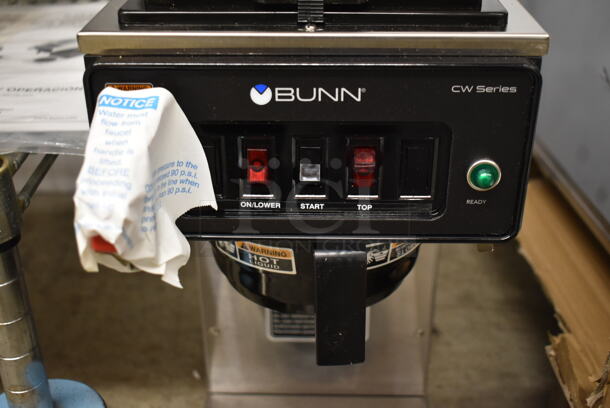 BRAND NEW SCRATCH AND DENT! 2023 Bunn 12950.0211 CWTF15 Stainless Steel Commercial Countertop 12 Cup Automatic Coffee Brewer with Upper & Lower Warmers and Hot Water Faucet. 120 Volts, 1 Phase. - Image 5 of 7