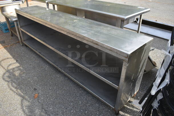 Stainless Steel Commercial Table w/ 2 Under Shelves. 96x18.5x33 - Image 3 of 3