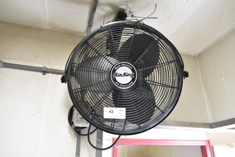 Air King Metal High Velocity Fan. 115 Volts, 1 Phase. BUYER MUST REMOVE: Bring Tools and Manpower Needed To Remove This Item. This Unit Was In Working Condition When the Restaurant Closed. (kitchen)