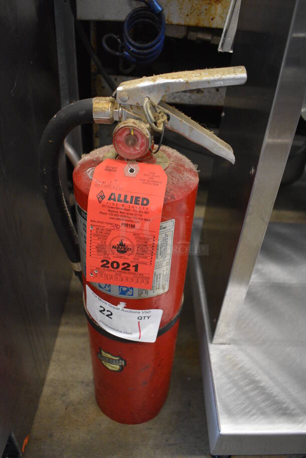 Buckeye Dry Chemical Fire Extinguisher. 7x6x21