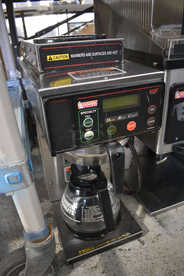 2016 Bunn Model AXIOM-35-2 Stainless Steel Commercial Countertop 2 Burner Coffee Machine w/ Metal Brew Basket and Coffee Pot. 120/208-240 Volts, 1 Phase. 8x18x19 - Image 4 of 5