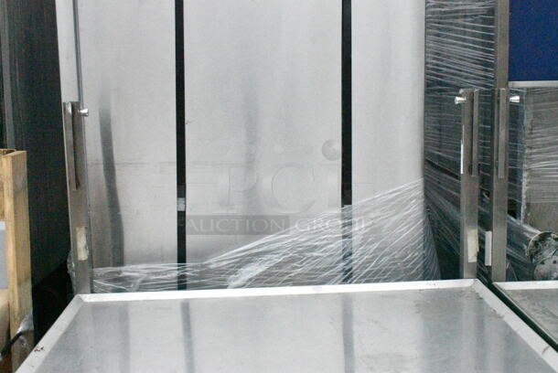 National Cart Co Stainless Steel Portable Table w/ Under Shelf and Drawer on Commercial Casters.  - Image 2 of 7