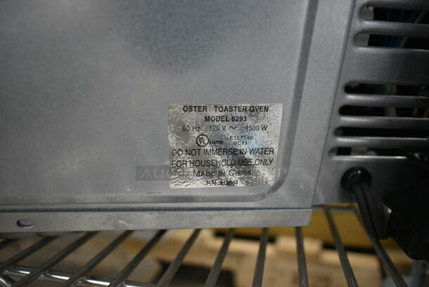 Oster 6293 Metal Countertop Toaster Oven. 120 Volts, 1 Phase. Tested and Working! - Image 3 of 3
