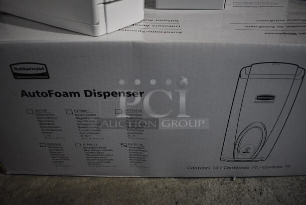 10 BRAND NEW IN BOX! Rubbermaid Poly Wall Mount AutoFoam Dispenser. 5.5x5.5x11. 10 Times Your Bid! - Image 5 of 5