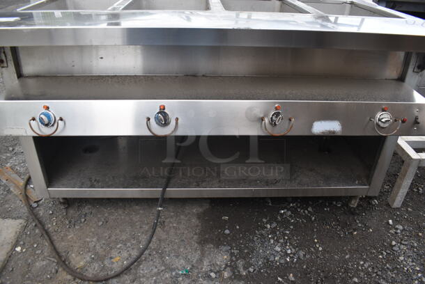 Stainless Steel Commercial Electric Powered 4 Bay Steam Table. 208/240 Volts, 1 Phase.  - Image 4 of 8
