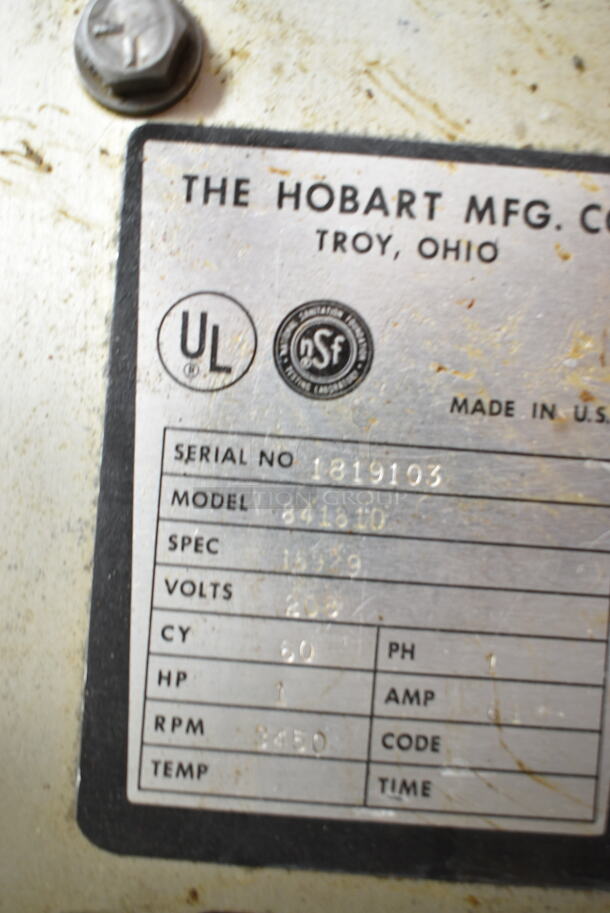 Hobart 84181D Stainless Steel Commercial Countertop Buffalo Chopper. 208 Volts, 1 Phase.  - Image 8 of 11