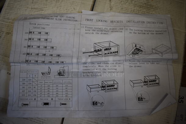 ALL ONE MONEY! Lot of BRAND NEW IN BOX! 21" Metal Locking Brackets for Drawer.  - Image 2 of 5