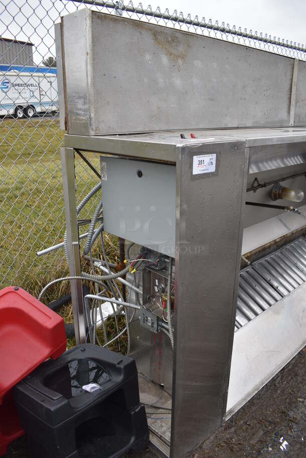 10' CaptiveAire SELF CONTAINED Stainless Steel Commercial Grease Hood w/ Filters and Make Up Air Vent. 120x24x49 - Image 7 of 8
