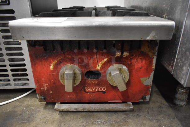 Avantco Stainless Steel Commercial Countertop Natural Gas Powered 2 Burner Range. - Image 3 of 6