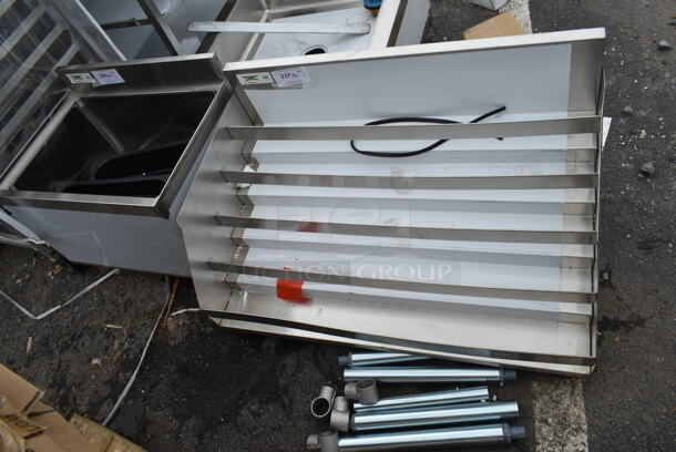BRAND NEW SCRATCH AND DENT! Regency 600LDR2336 36" Five-Tiered Stainless Steel Liquor Display Rack - 23" Deep - Image 3 of 5