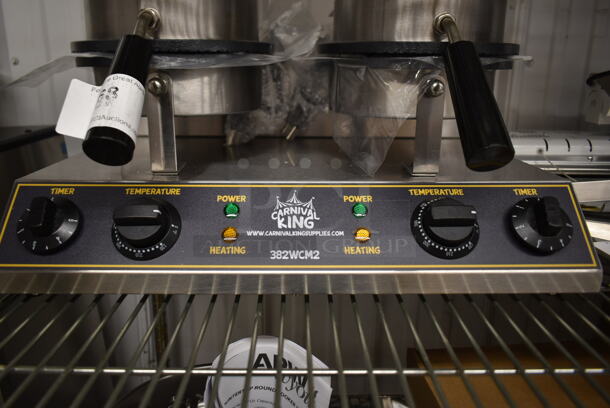 BRAND NEW SCRATCH AND DENT! Carnival King 382WCM2 8" Non-Stick Double Waffle Cone Maker. 120 Volts, 1 Phase. Tested and Working! - Image 4 of 4