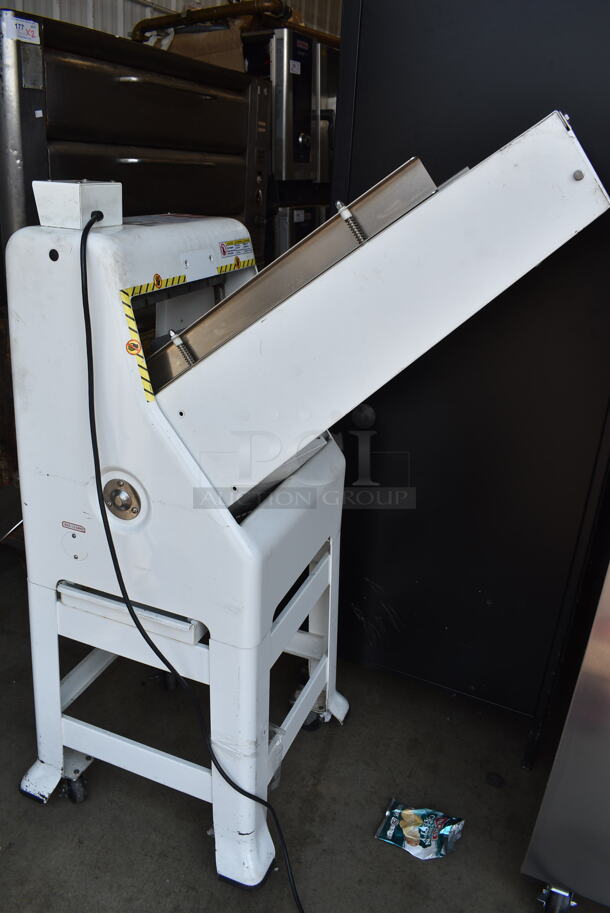 Oliver 797-32NC Metal Commercial Floor Style Bread Loaf Slicer on Commercial Casters. 115 Volts, 1 Phase. Tested and Working! - Image 5 of 8